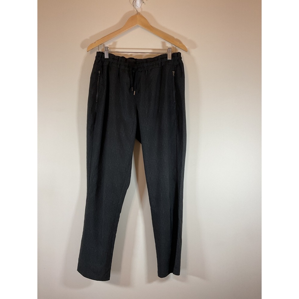 Champion Womens XL Gray Speckled Jogger Pants Elastic Waist Zip Pockets B9087